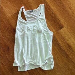 bebe White Racerback Tank Top